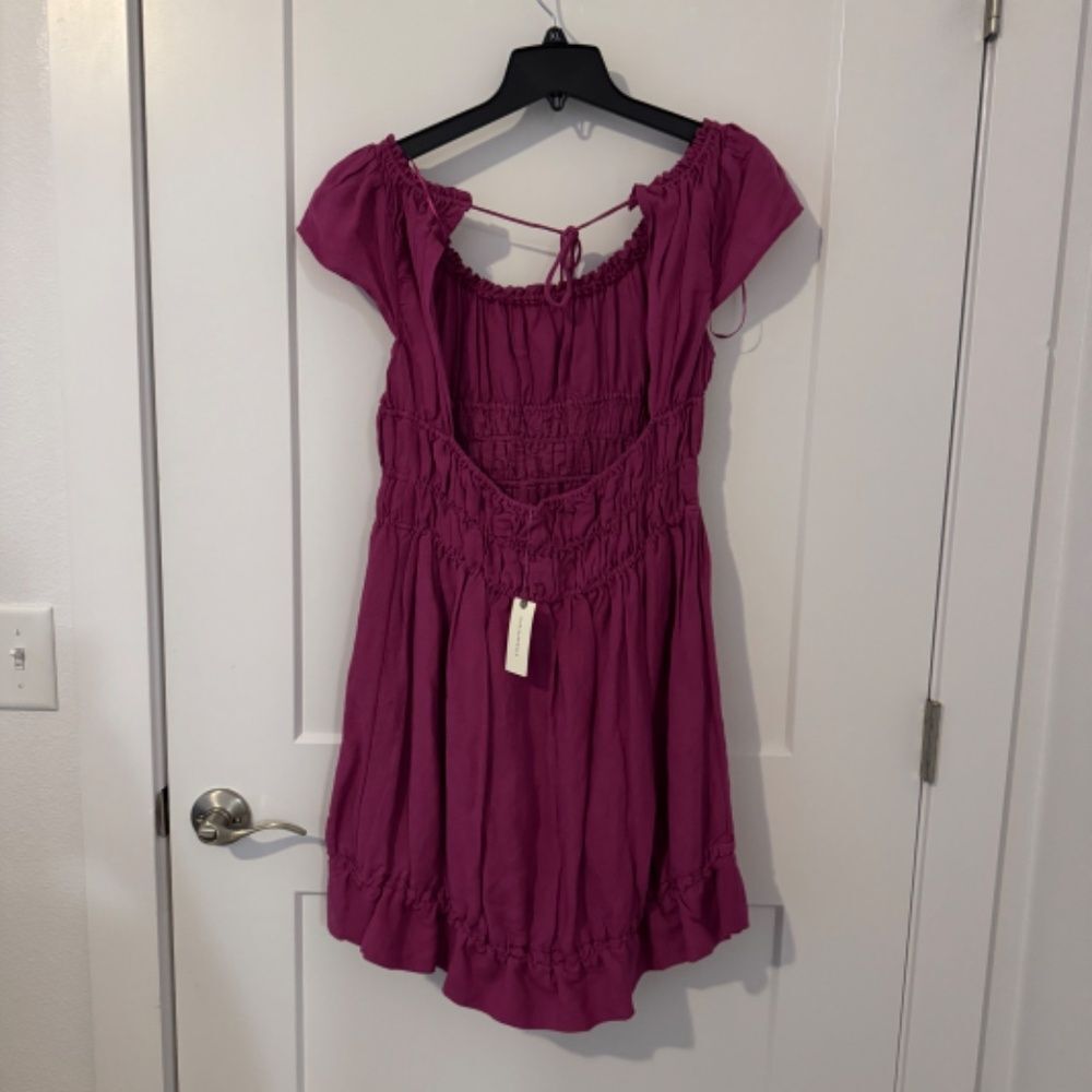 NWT Anthropologie Smocked-Waist Mini Dress - Picture 4 of 9